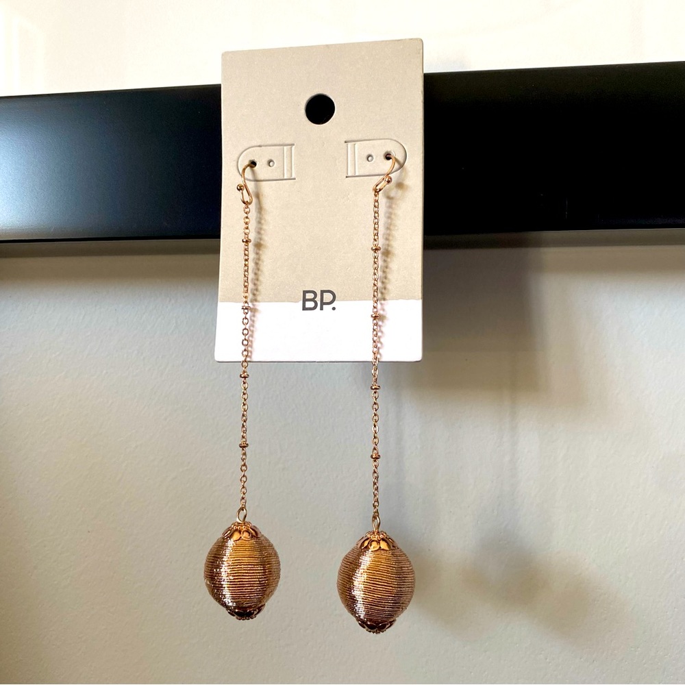 BP Rose Gold Globe Drop Earrings